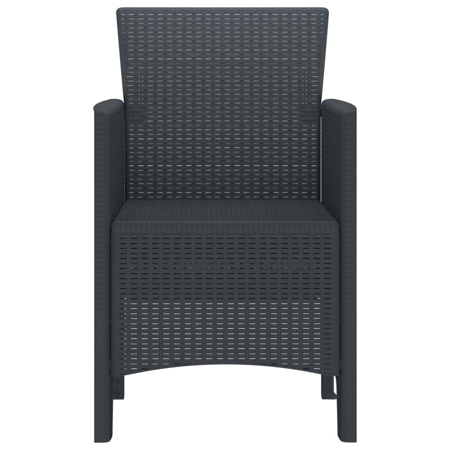vidaXL Garden Chair 2 pcs Anthracite 53 x 49 x 85 cm Polypropylene