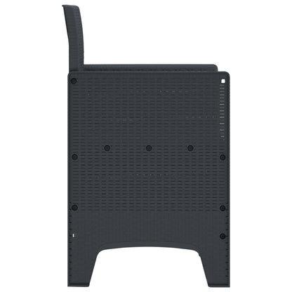 vidaXL Garden Chair 2 pcs Anthracite 53 x 49 x 85 cm Polypropylene