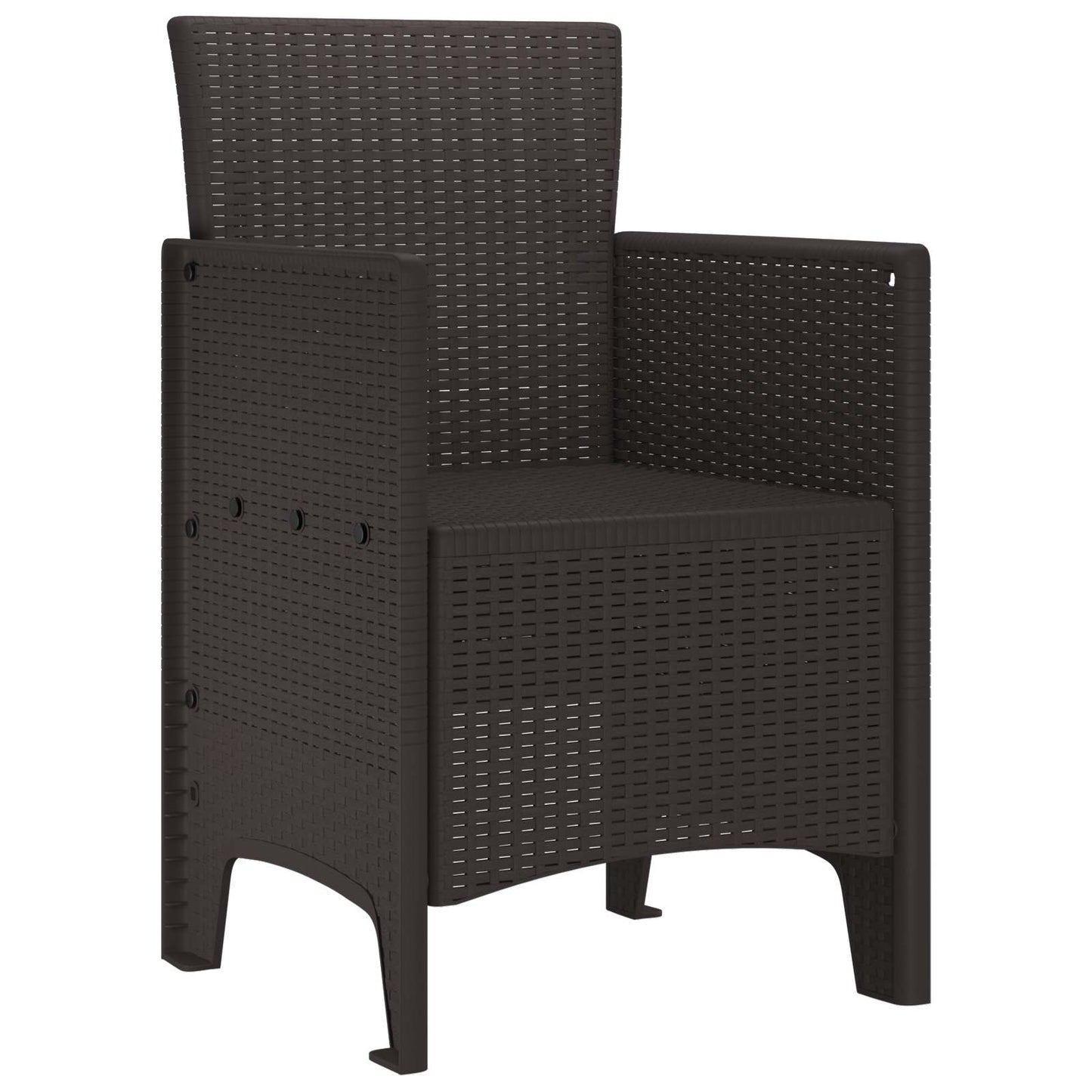 vidaXL Garden Chair 2 pcs Brown 53 x 49 x 85 cm Polypropylene