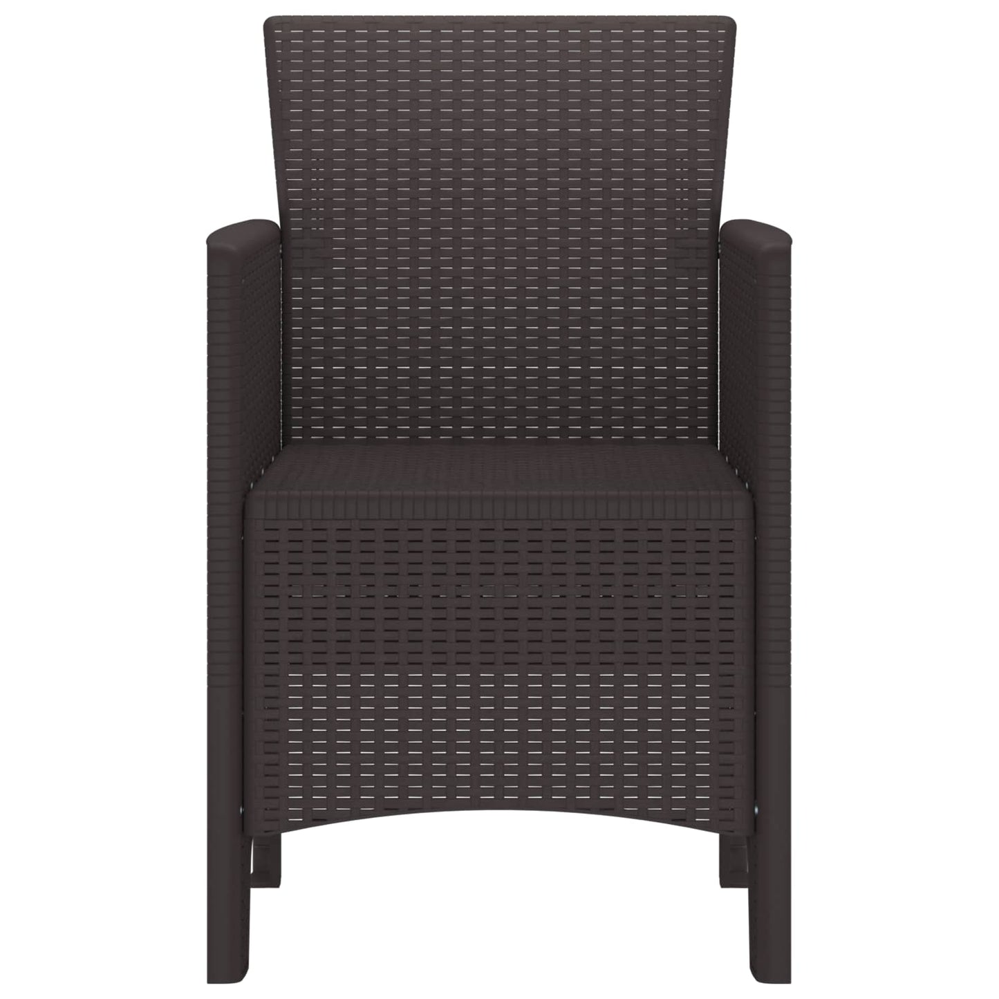 vidaXL Garden Chair 2 pcs Brown 53 x 49 x 85 cm Polypropylene