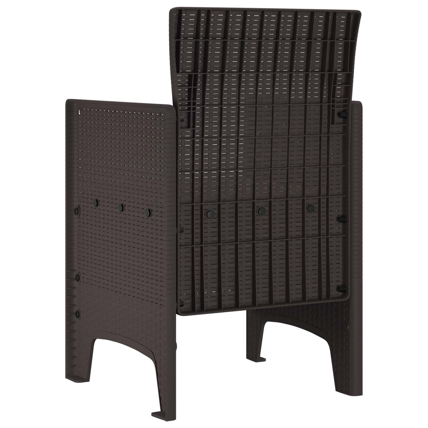 vidaXL Garden Chair 2 pcs Brown 53 x 49 x 85 cm Polypropylene