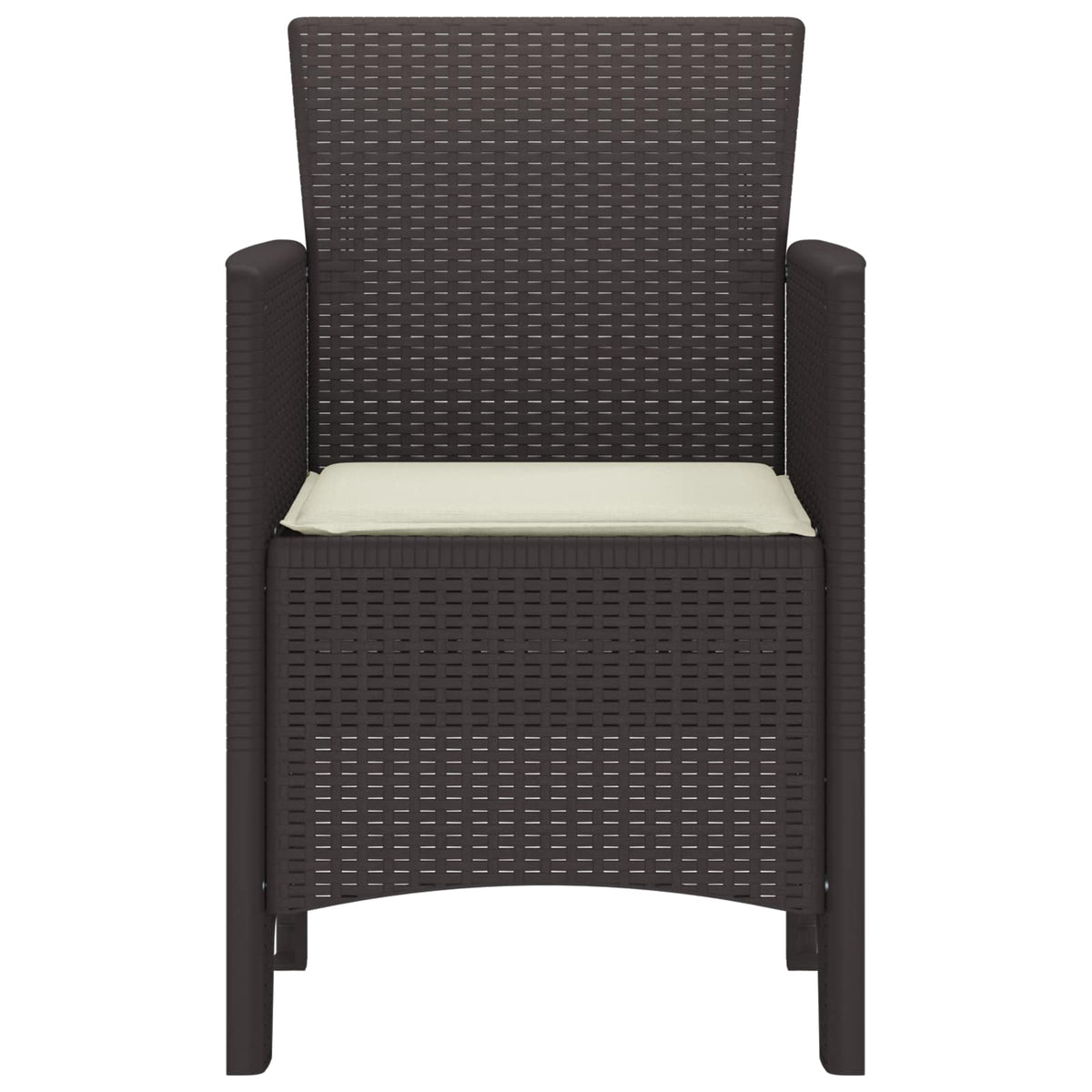 vidaXL Garden Chair 2 pcs Brown Polypropylene
