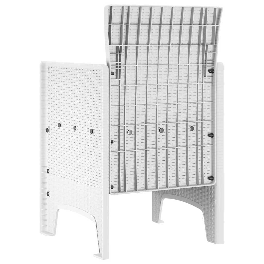vidaXL Garden Chair 2 pcs White 53 x 49 x 85 cm Polypropylene