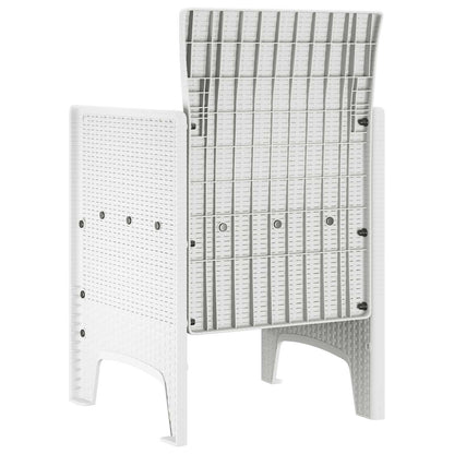 vidaXL Garden Chair 2 pcs White 53 x 49 x 85 cm Polypropylene