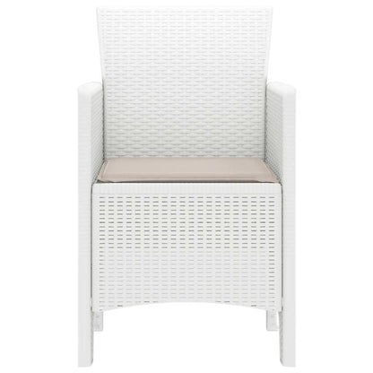 vidaXL Garden Chair 2 pcs White 53 x 49 x 85 cm PP