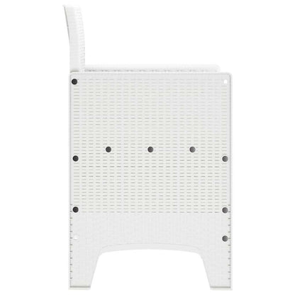 vidaXL Garden Chair 2 pcs White 53 x 49 x 85 cm PP