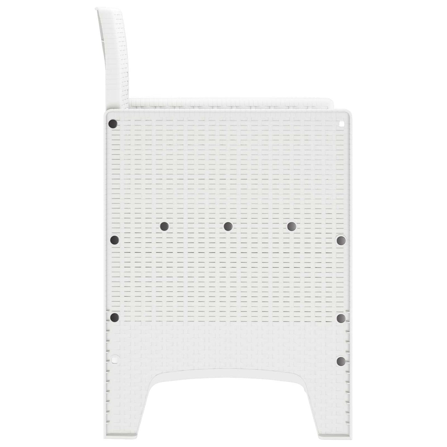 vidaXL Garden Chair 2 pcs White 53 x 49 x 85 cm Polypropylene