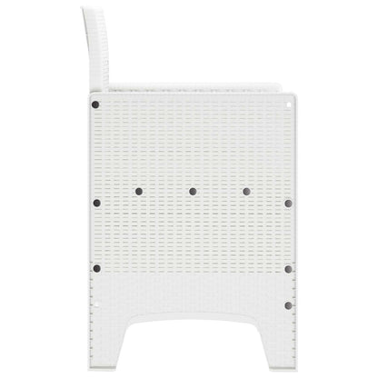 vidaXL Garden Chair 2 pcs White 53 x 49 x 85 cm Polypropylene