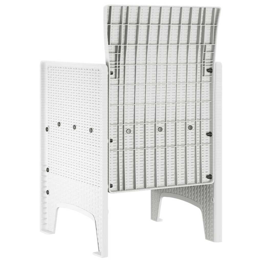 vidaXL Garden Chair 2 pcs White 53 x 49 x 85 cm Polypropylene