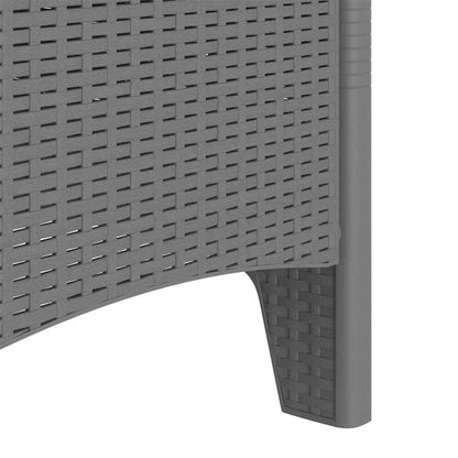 vidaXL Garden Chair 2 pcs Light Grey 53 x 49 x 85 cm Polypropylene