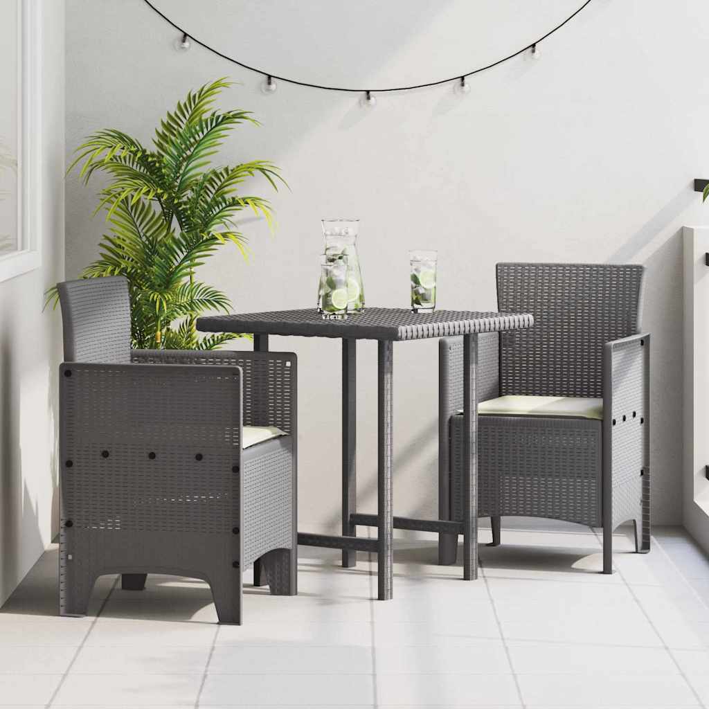 vidaXL Garden Chair 2 pcs Light Grey 53 x 49 x 85 cm Polypropylene