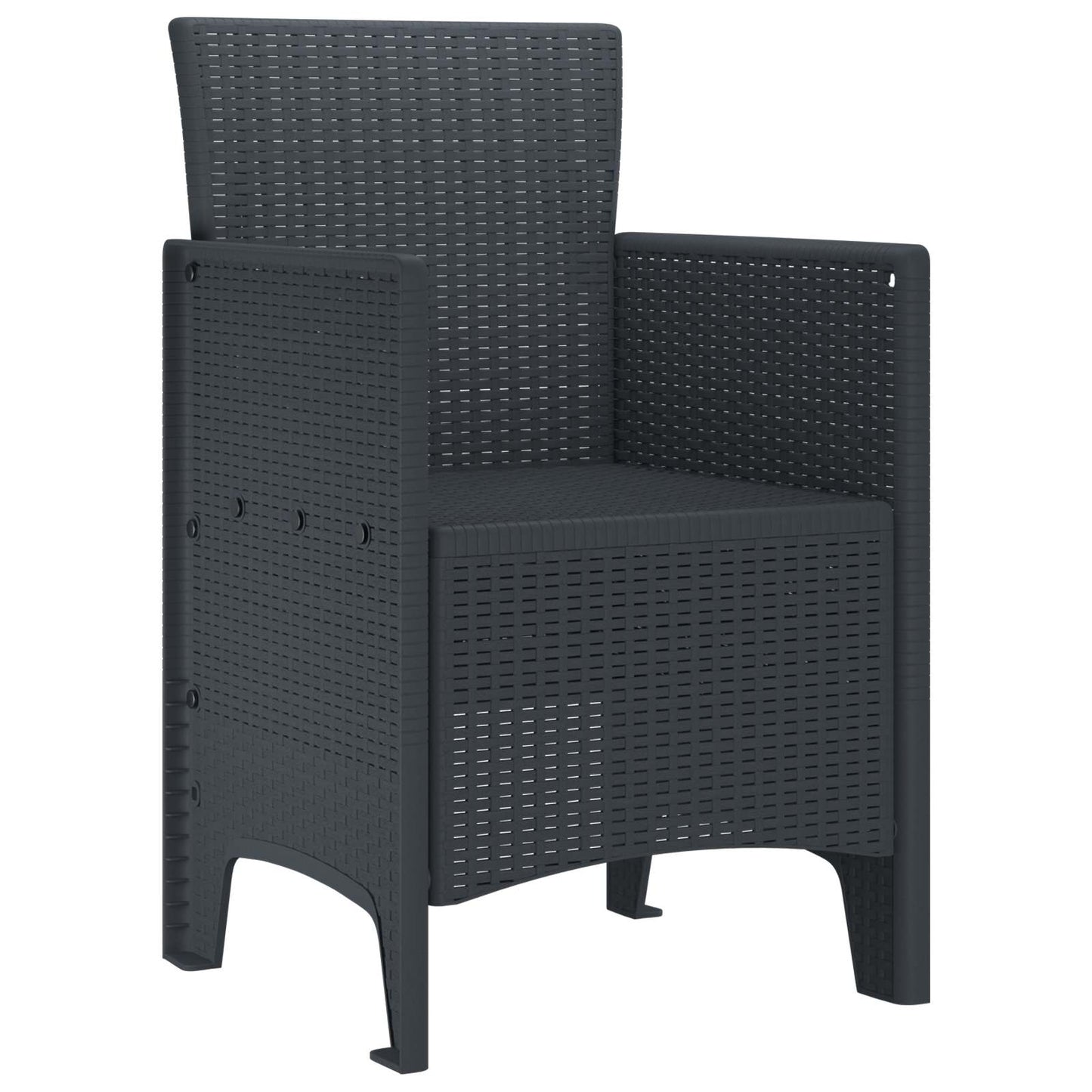 vidaXL Garden Chair 4 pcs Anthracite 53 x 49 x 85 cm Polypropylene