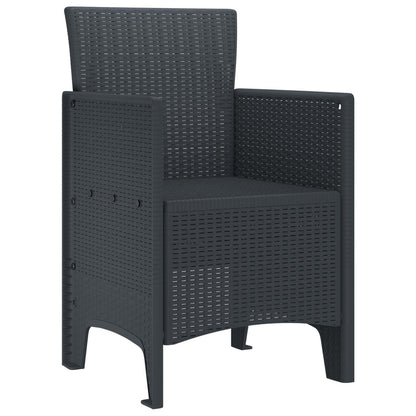 vidaXL Garden Chair 4 pcs Anthracite 53 x 49 x 85 cm Polypropylene