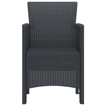 vidaXL Garden Chair 4 pcs Anthracite 53 x 49 x 85 cm Polypropylene