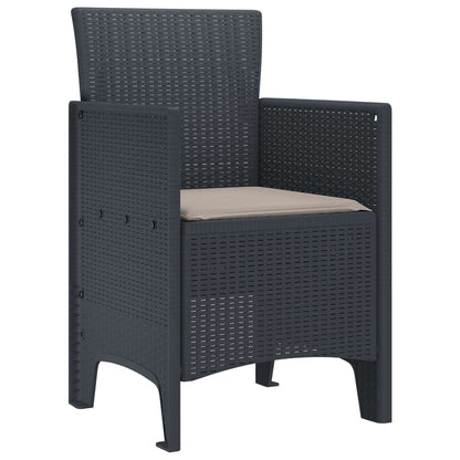 vidaXL Garden Chair 4 pcs Anthracite 53 x 49 x 85 cm Polypropylene