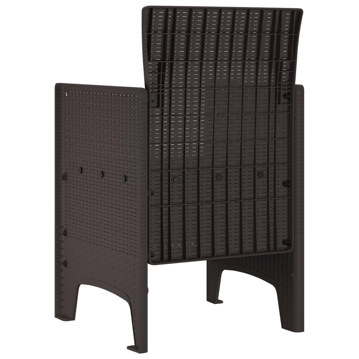 vidaXL Garden Chair 4 pcs Brown Polypropylene