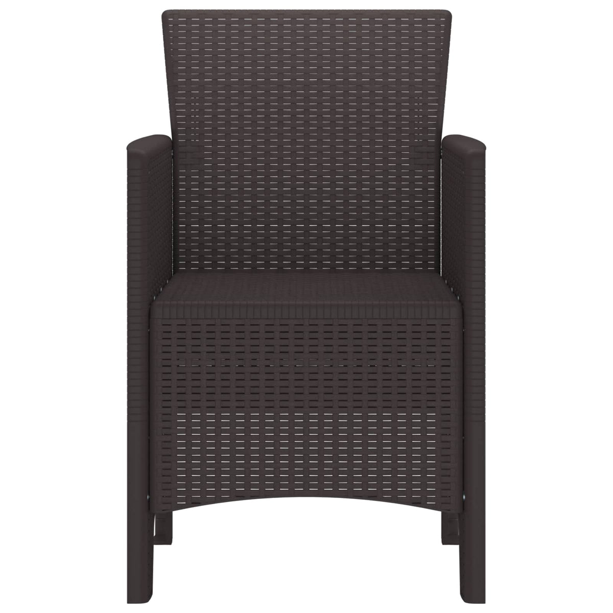vidaXL Garden Chair 4 pcs Brown Polypropylene