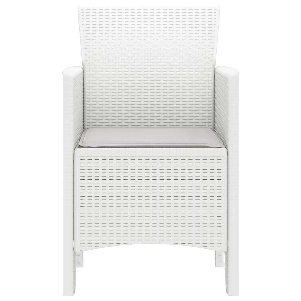 vidaXL Garden Chair 4 pcs White 53 x 49 x 85 cm Polypropylene