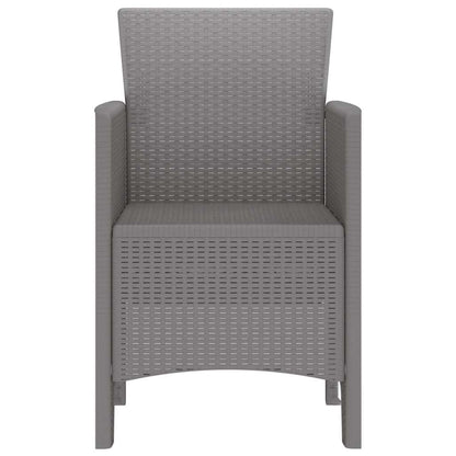 vidaXL Garden Chair 4 pcs Light Grey 53 x 49 x 85 cm Polypropylene