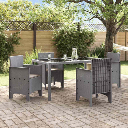 vidaXL Garden Chair 4 pcs Light Grey 53 x 49 x 85 cm Polypropylene