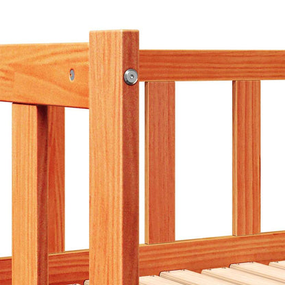 vidaXL Pull-out Day Bed Wax Brown 193.5 x 184 x 66 cm Solid Pine Wood