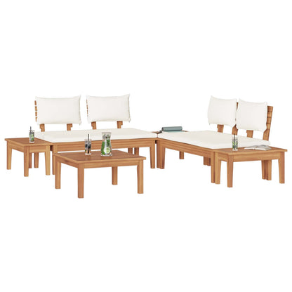 vidaXL Garden Sofa Set 3 pcs Brown and Cream