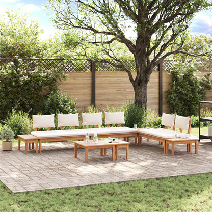 vidaXL Garden Sofa Set 5 pcs Brown and Cream