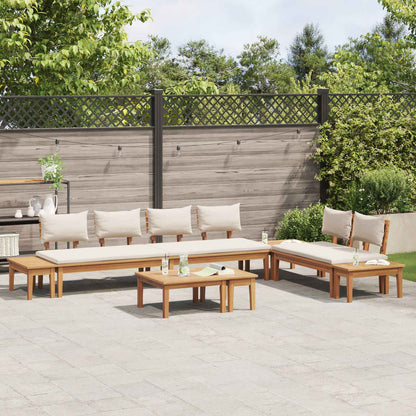 vidaXL Garden Sofa Set 5 pcs Brown and Cream