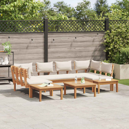 vidaXL Garden Sofa Set 4 pcs Brown and Cream