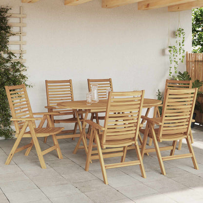 vidaXL Garden Dining Set 7 pcs Brown Solid Teak Wood
