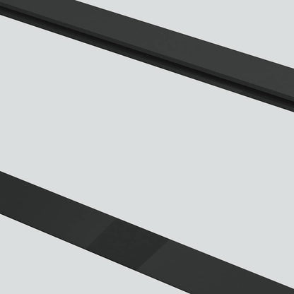 vidaXL Sliding Door with Hardware Set Black 76x205 cm ESG Glass