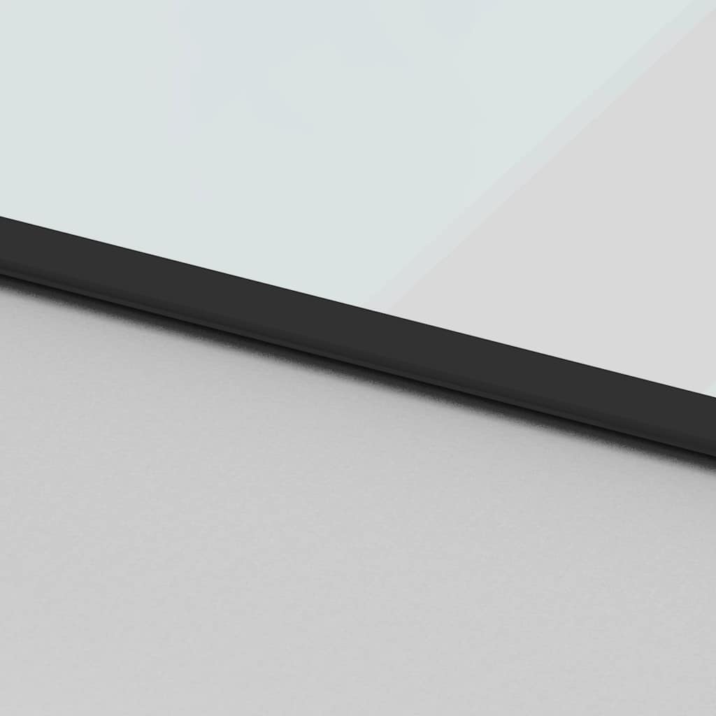 vidaXL Sliding Door with Hardware Set Black 90x205 cm Tempered Glass