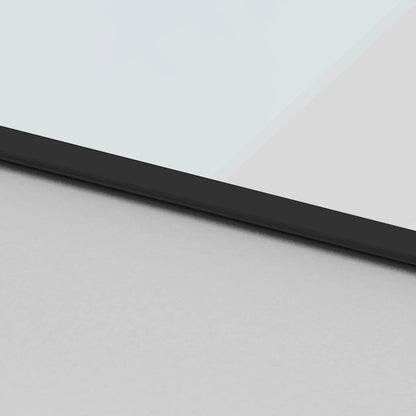 vidaXL Sliding Door with Hardware Set Black 90x205 cm Tempered Glass