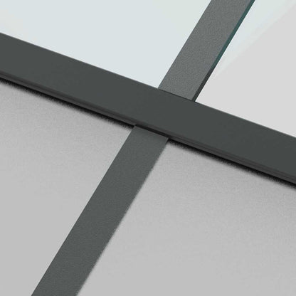 vidaXL Sliding Door with Hardware Set Black 90x205 cm Tempered Glass