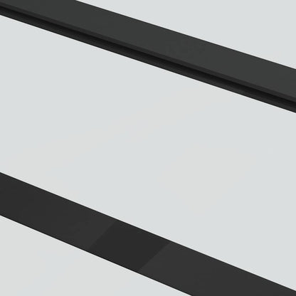 vidaXL Sliding Door with Hardware Set Black 76x205 cm ESG Glass