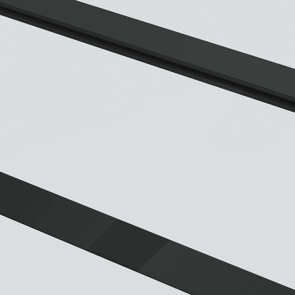 vidaXL Sliding Door with Hardware Set Black 90x205 cm ESG Glass