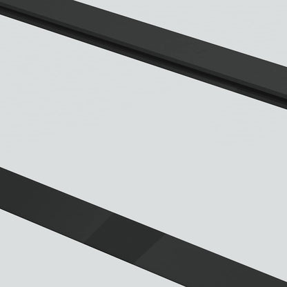 vidaXL Sliding Door with Hardware Set Black 90x205 cm ESG Glass