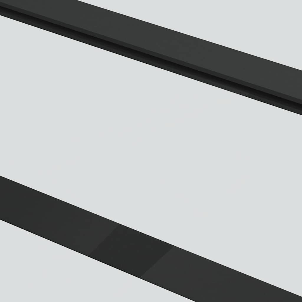 vidaXL Sliding Door with Hardware Set Black 102x205 cm ESG Glass