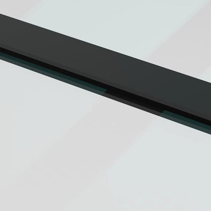 vidaXL Sliding Door with Hardware Set Black 76x205 cm ESG Glass