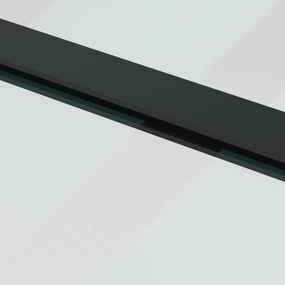 vidaXL Sliding Door with Hardware Set Black 102.5x205 cm ESG Glass