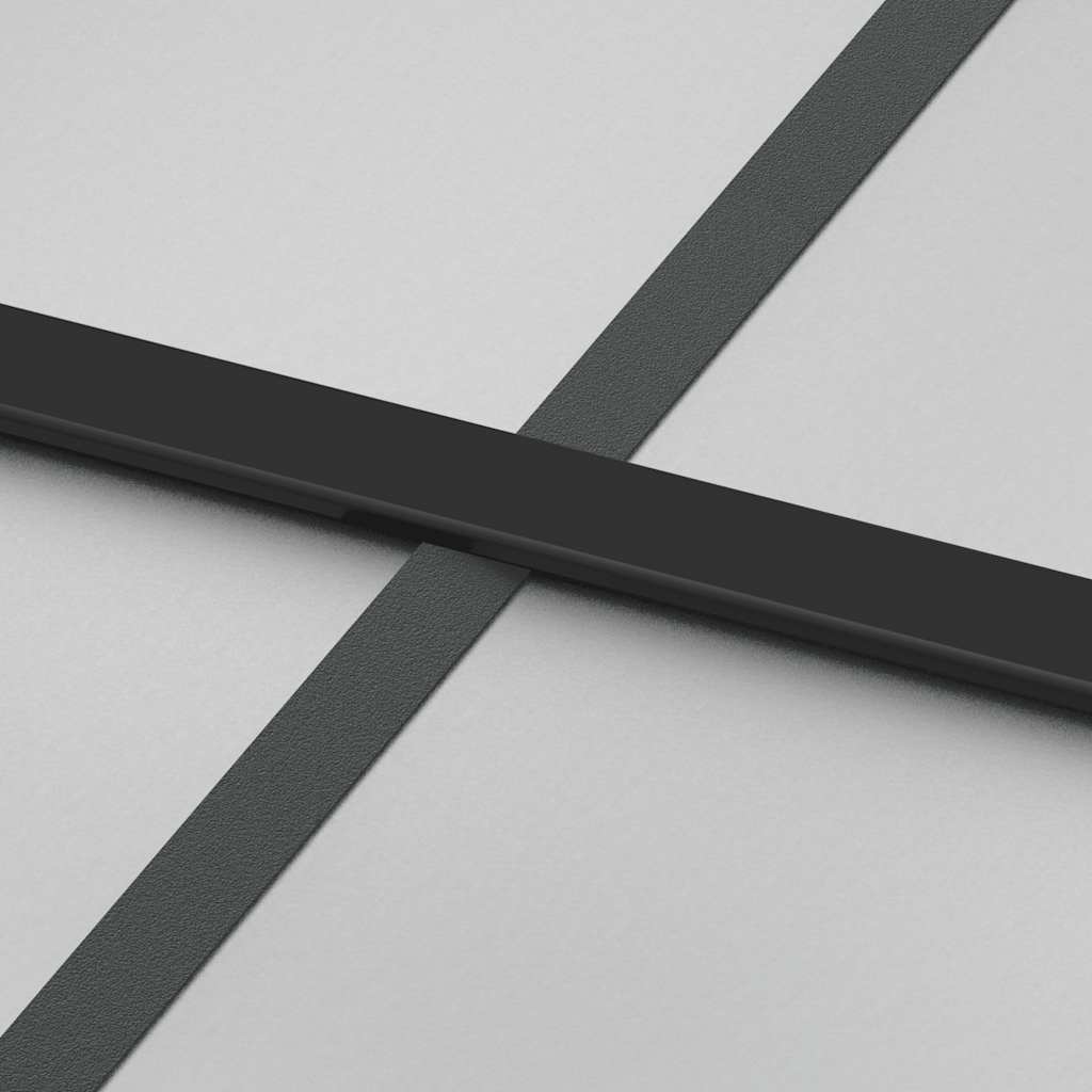 vidaXL Sliding Door with Hardware Set Black 102.5x205 cm Tempered Glass