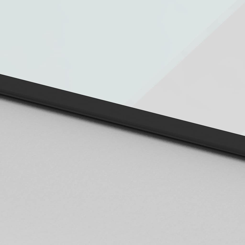 vidaXL Sliding Door with Hardware Set Black 76x205 cm Tempered Glass