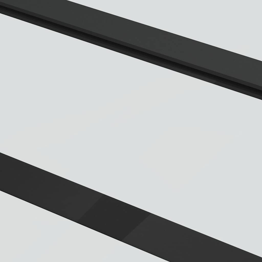 vidaXL Sliding Door with Hardware Set Black 102x205 cm ESG Glass