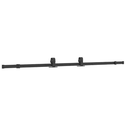 vidaXL Sliding Door with Hardware Set Black 102.5x205 cm ESG Glass