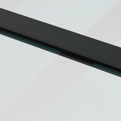 vidaXL Sliding Door with Hardware Set Black 102.5x205 cm ESG Glass