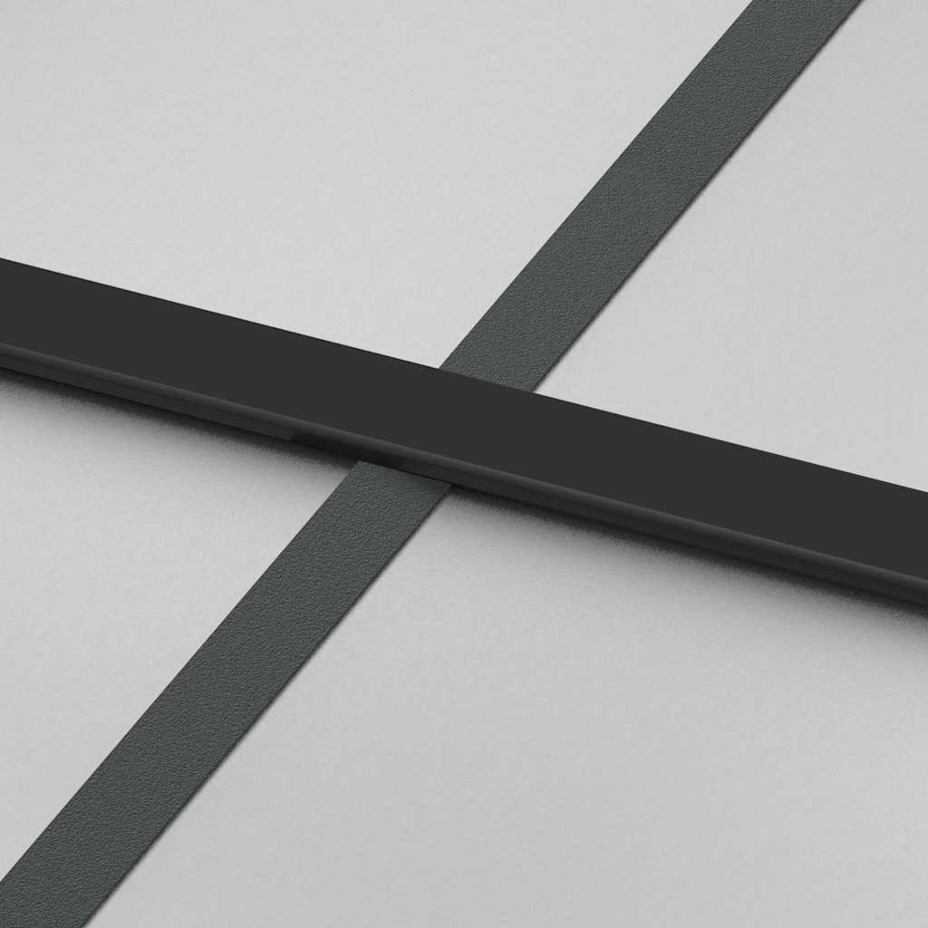 vidaXL Sliding Door with Hardware Set Black 102.5x205 cm ESG Glass