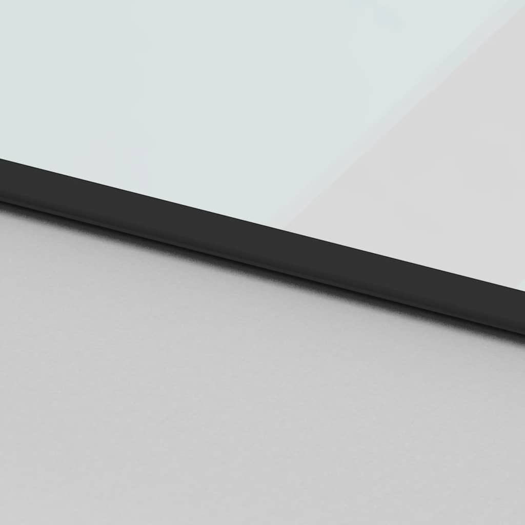 vidaXL Sliding Door with Hardware Set Black 90x205 cm Tempered Glass