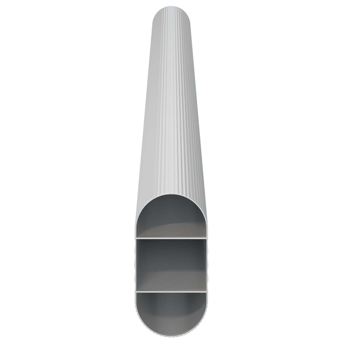 vidaXL Closet Rod 2 pcs Silver 264 x 15 x 29 mm Aluminium Alloy