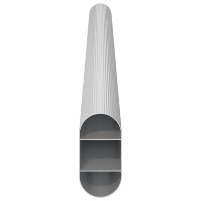 vidaXL Closet Rod 12 pcs Silver 264 x 15 x 29 mm Aluminium Alloy