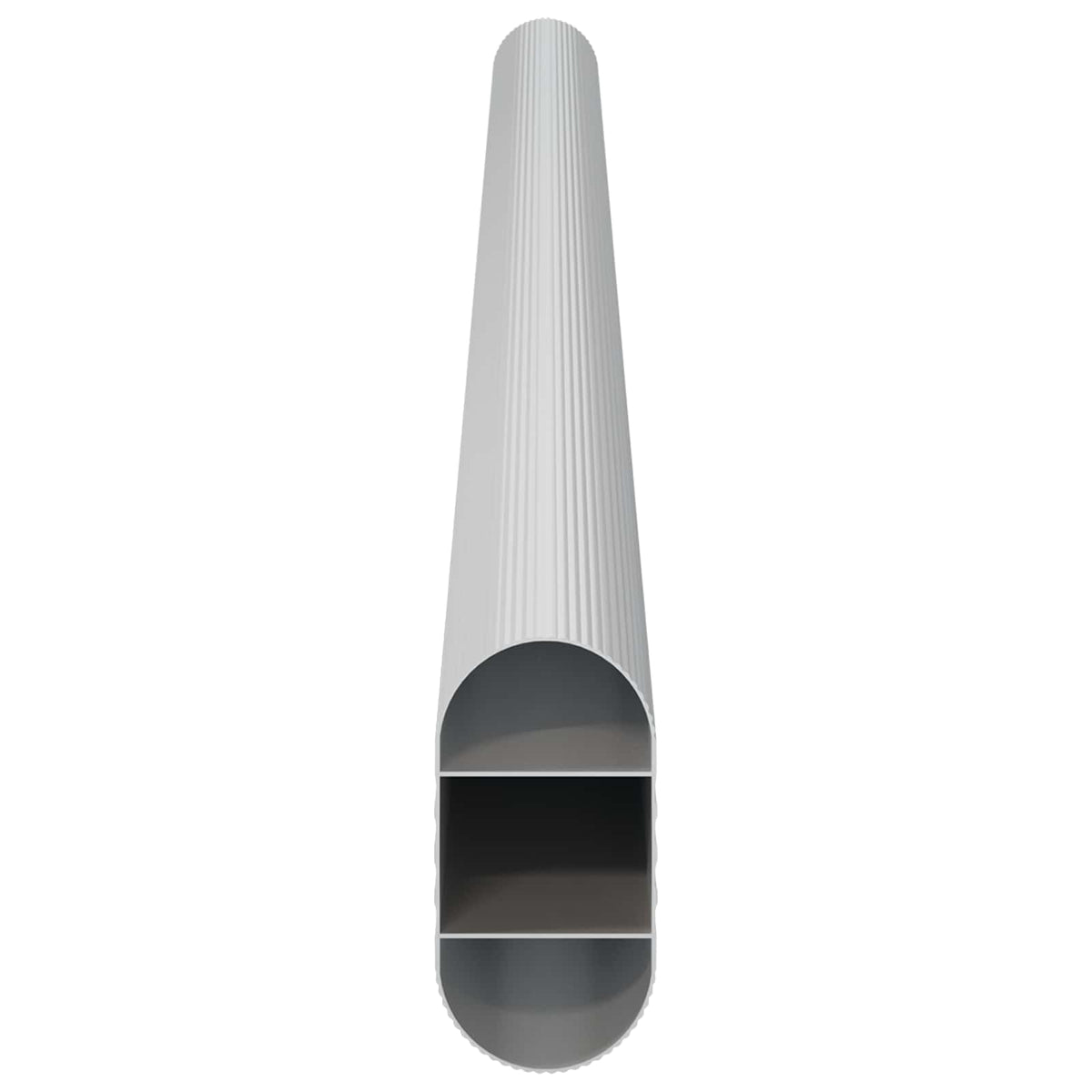 vidaXL Closet Rod 2 pcs Silver 316 x 15 x 29 mm Aluminium Alloy
